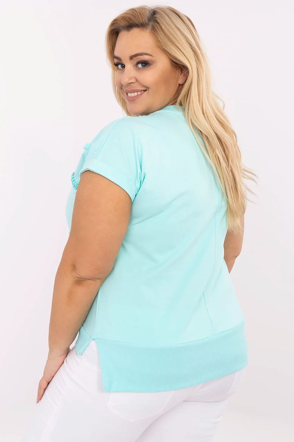 Plus Size Women’s Heart Detail Blouse - ShalayeFashion