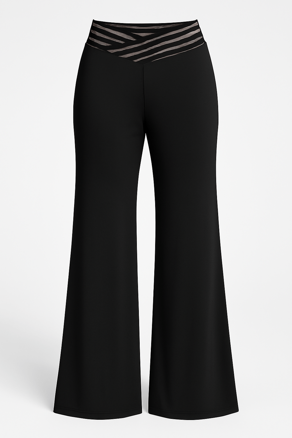 Plus Size Women’s V - Waist Bootcut Pants - ShalayeFashion