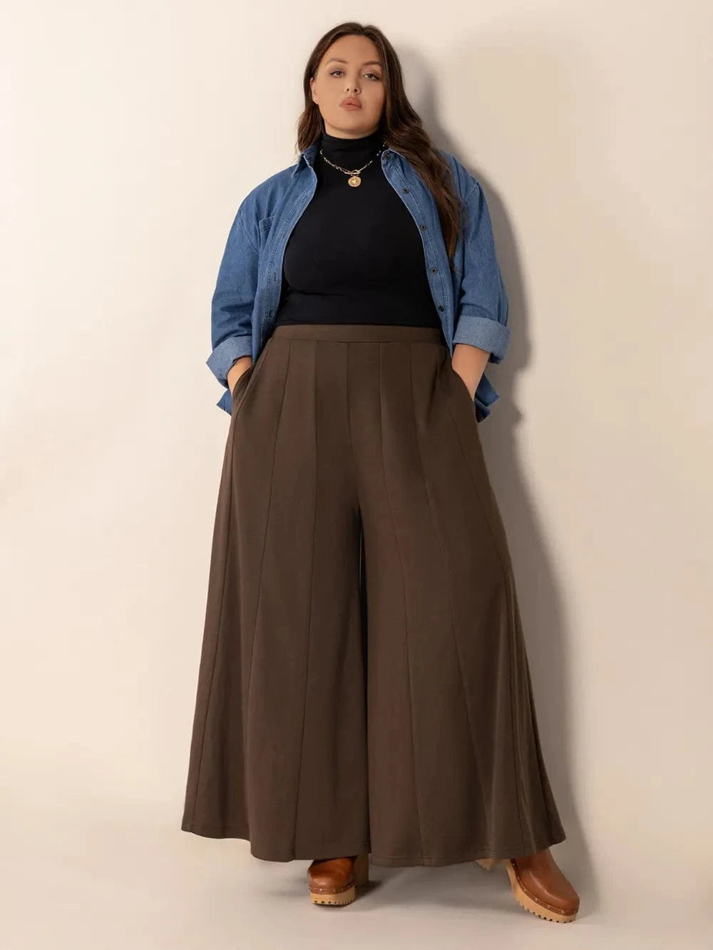 Plus Size Women’s Wide Leg Pants - ShalayeFashion