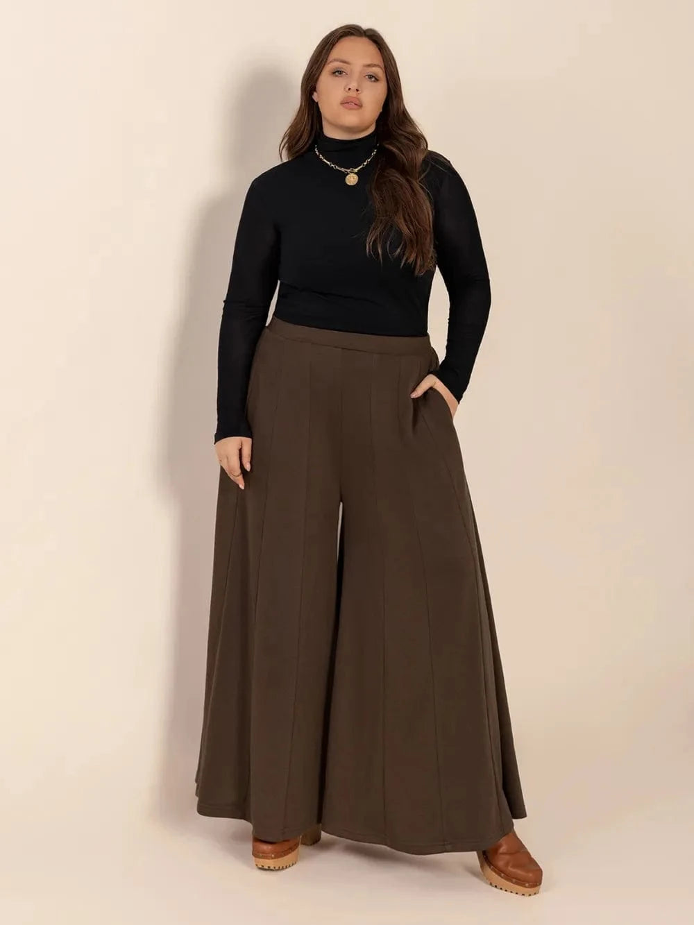 Plus Size Women’s Wide Leg Pants - ShalayeFashion