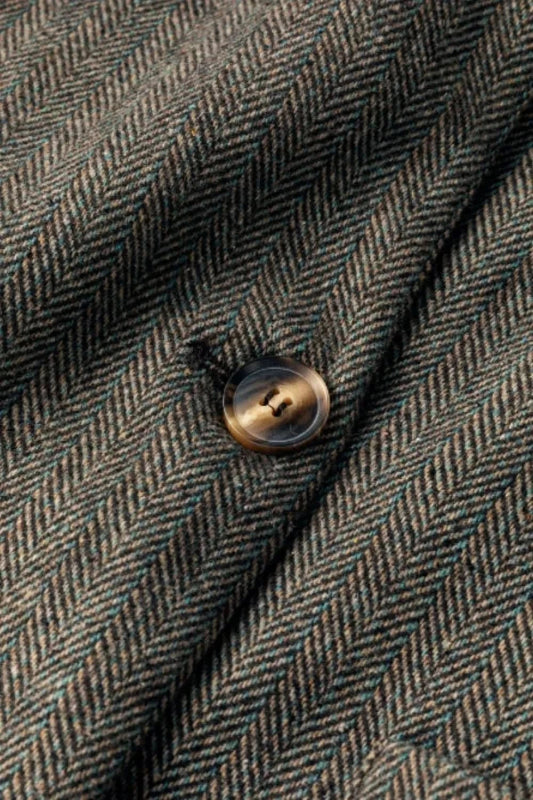 Pocketed Buttoned Long Sleeve Blazer - ShalayeFashion