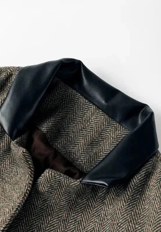 Pocketed Buttoned Long Sleeve Blazer - ShalayeFashion