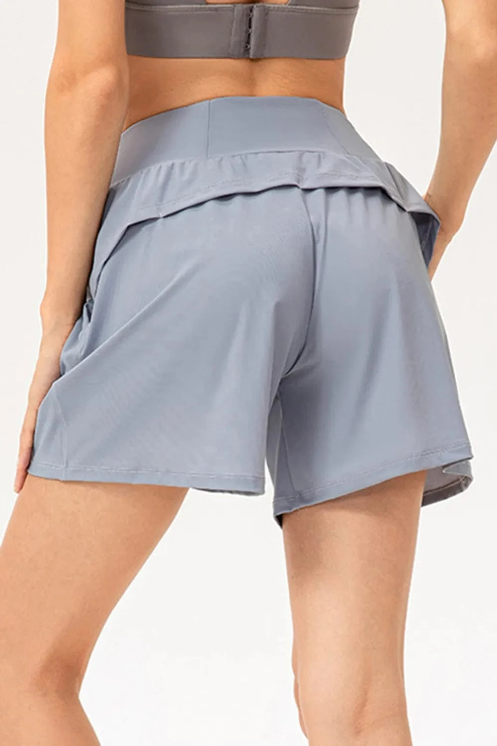 Pocketed Elastic Waist Active Shorts - ShalayeFashion