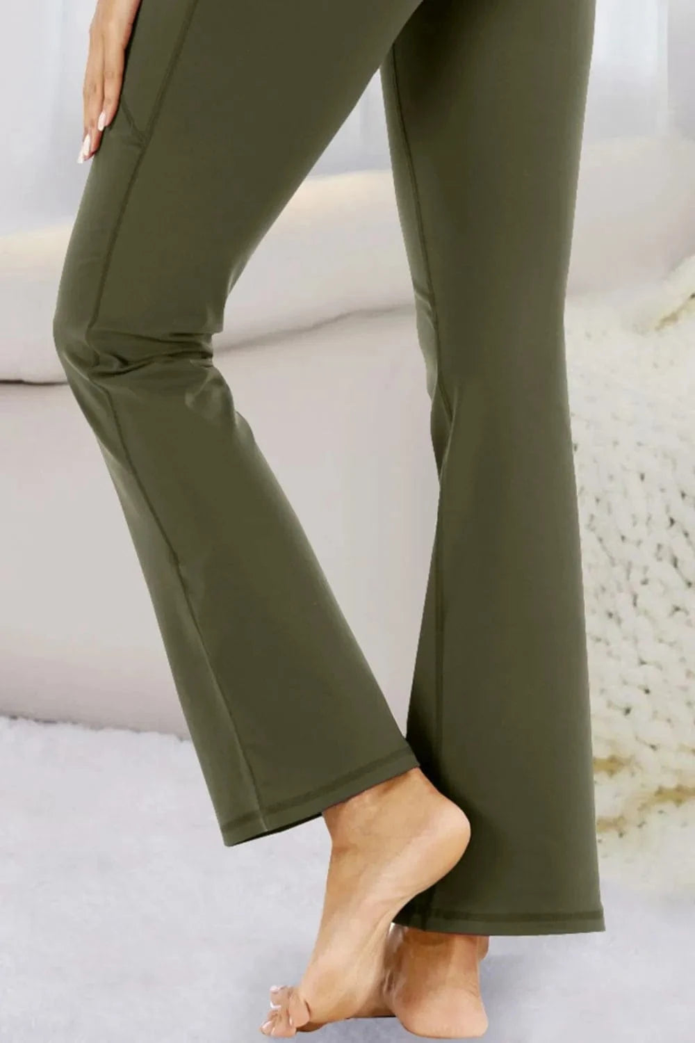 Pocketed High Waist Active Pants - ShalayeFashion