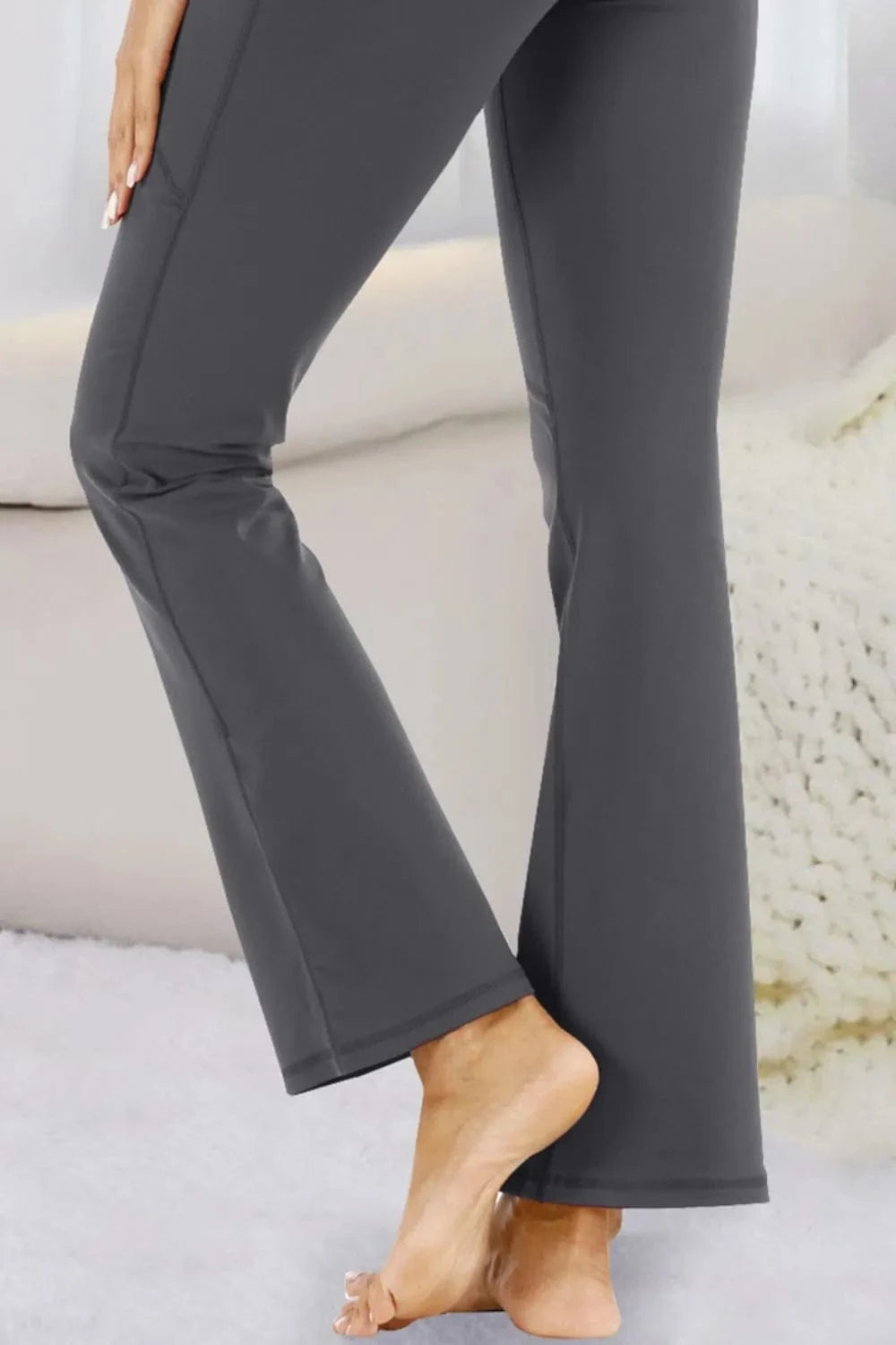 Pocketed High Waist Active Pants - ShalayeFashion