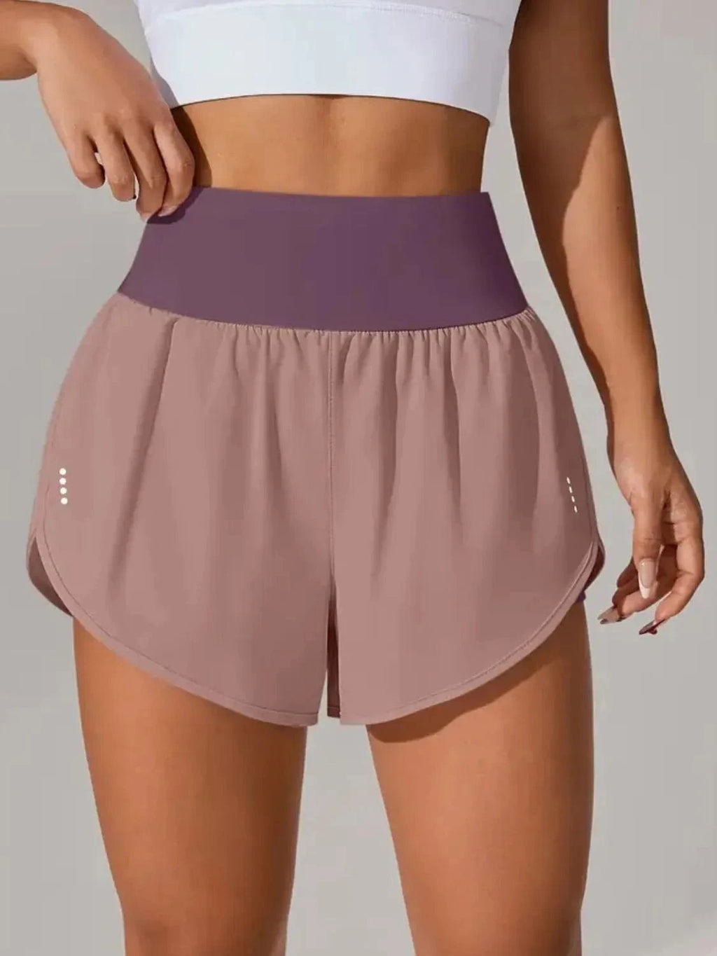 Pocketed High Waist Active Shorts - ShalayeFashion