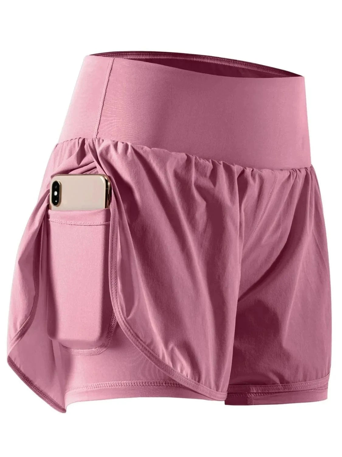 Pocketed High Waist Active Shorts - ShalayeFashion