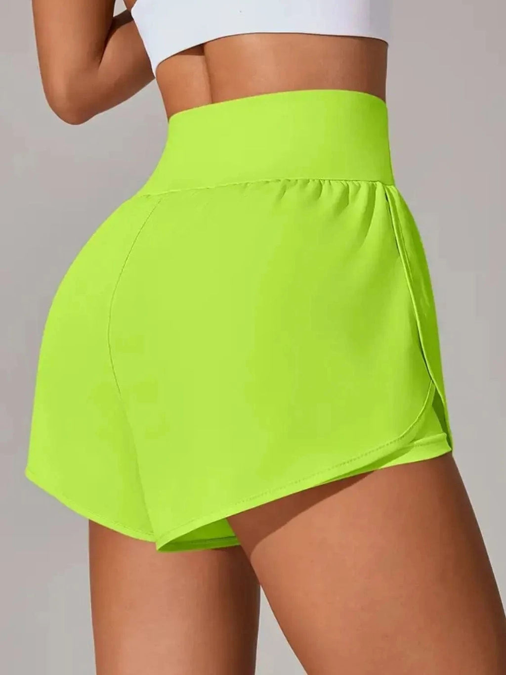 Pocketed High Waist Active Shorts - ShalayeFashion