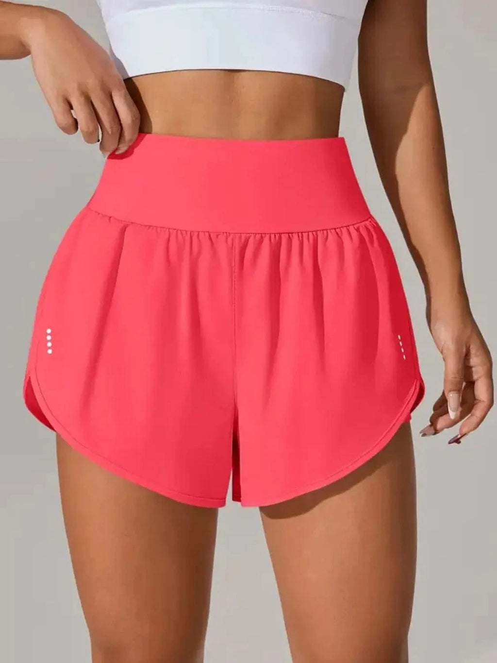 Pocketed High Waist Active Shorts - ShalayeFashion