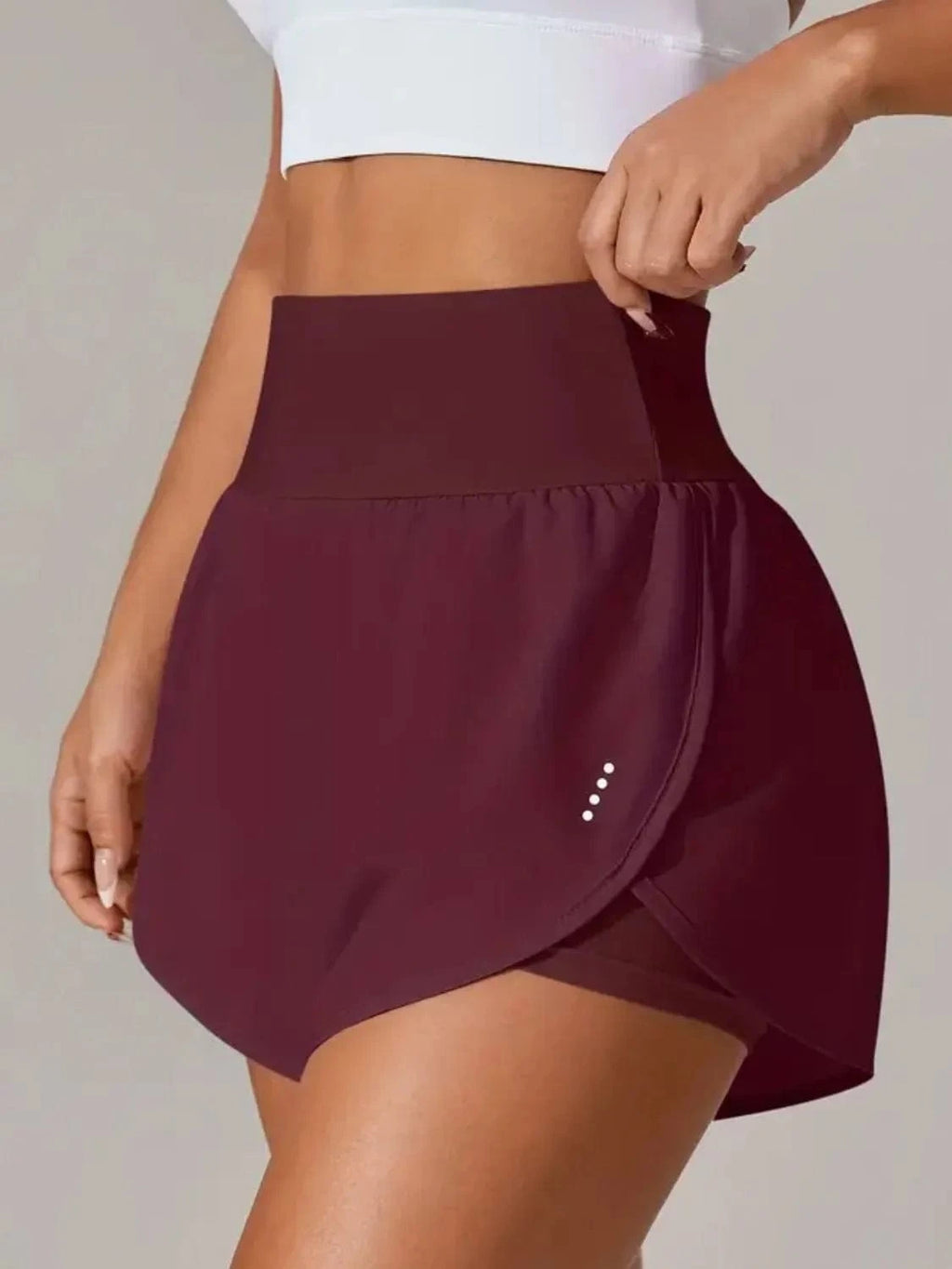 Pocketed High Waist Active Shorts - ShalayeFashion