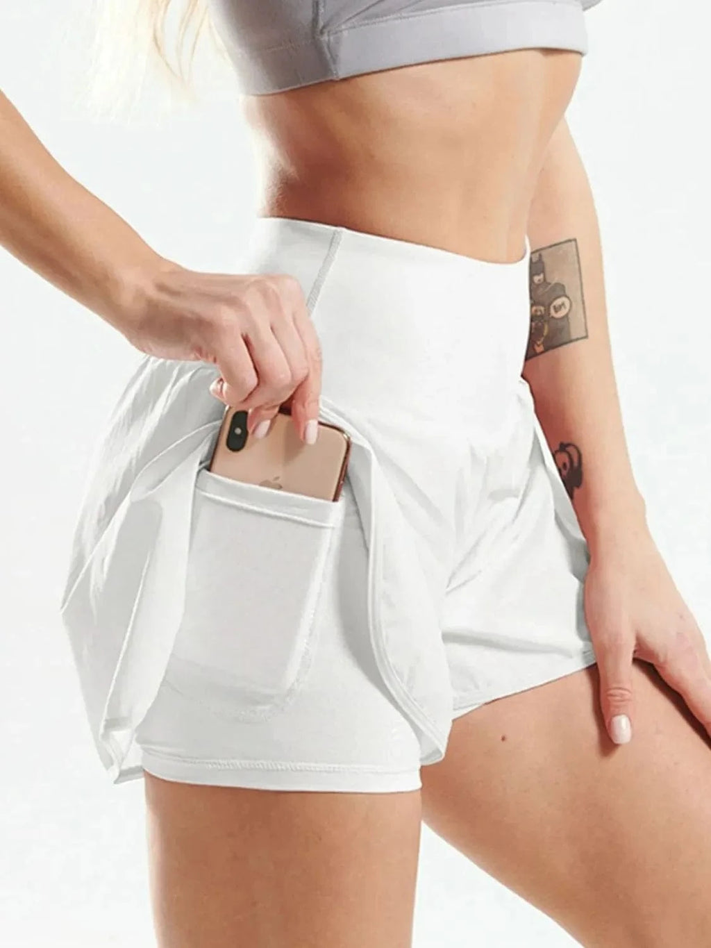 Pocketed High Waist Active Shorts - ShalayeFashion