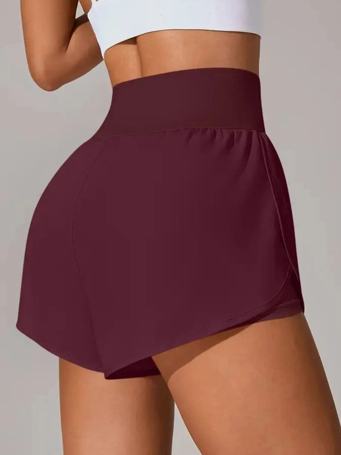 Pocketed High Waist Active Shorts - ShalayeFashion