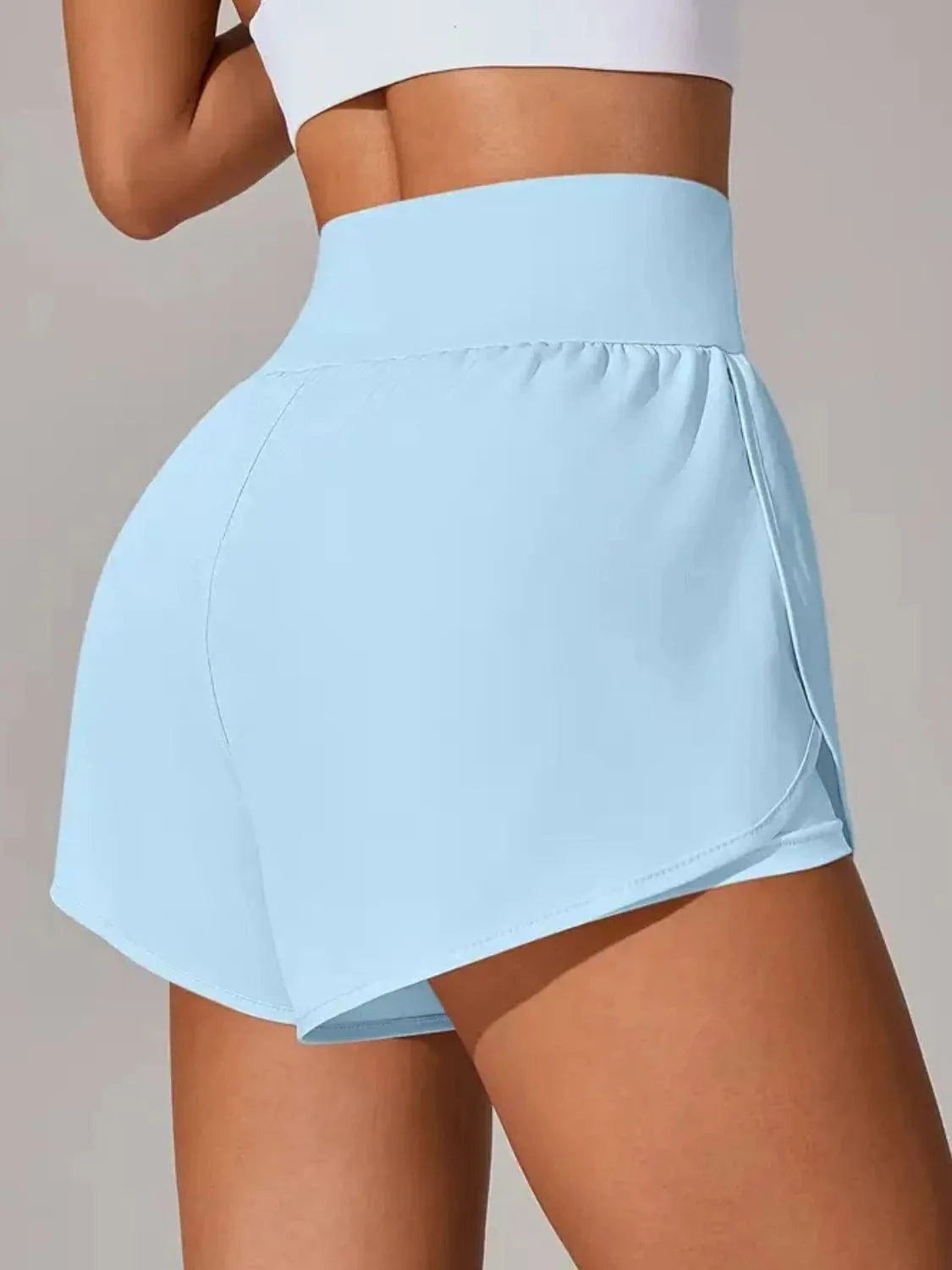 Pocketed High Waist Active Shorts - ShalayeFashion