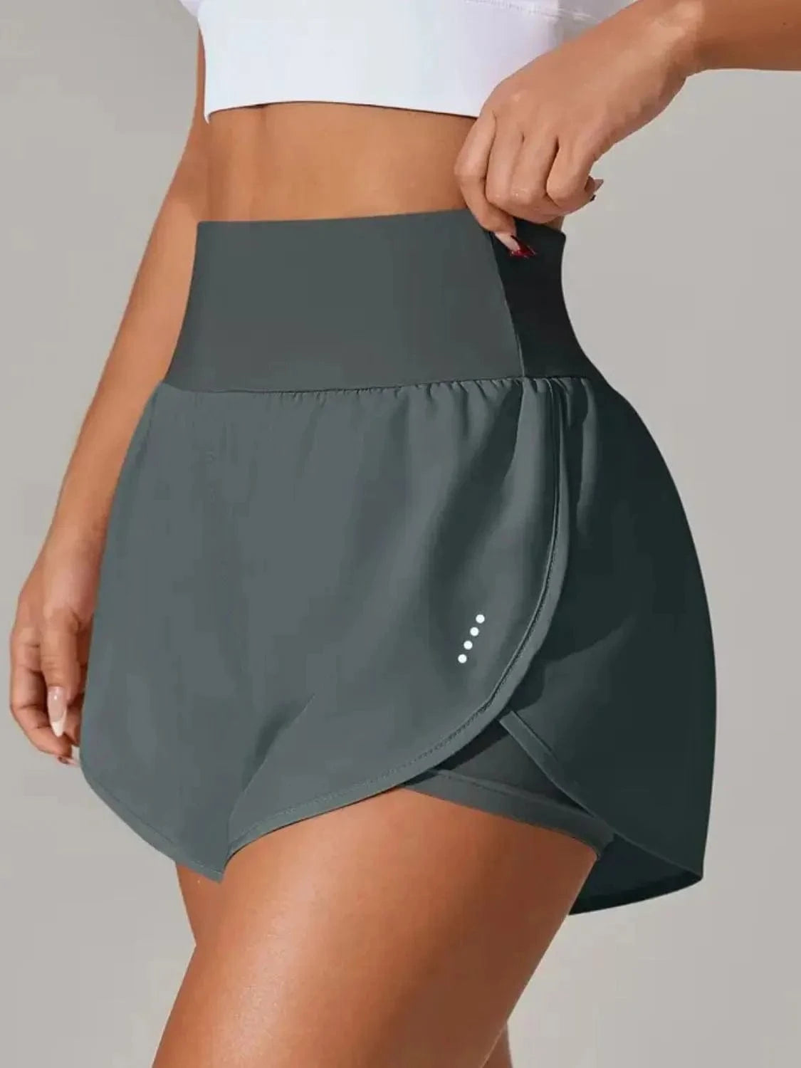 Pocketed High Waist Active Shorts - ShalayeFashion