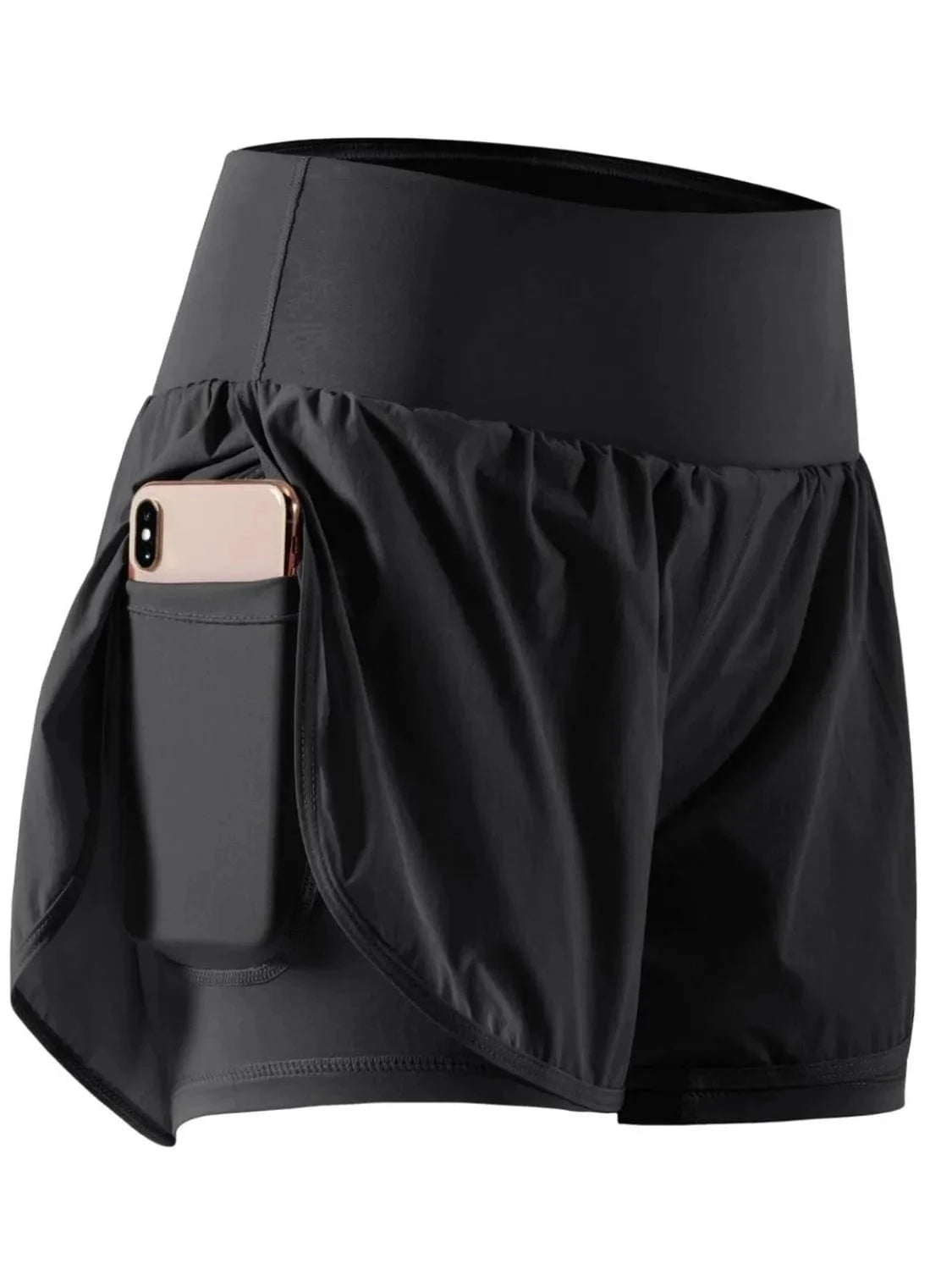 Pocketed High Waist Active Shorts - ShalayeFashion