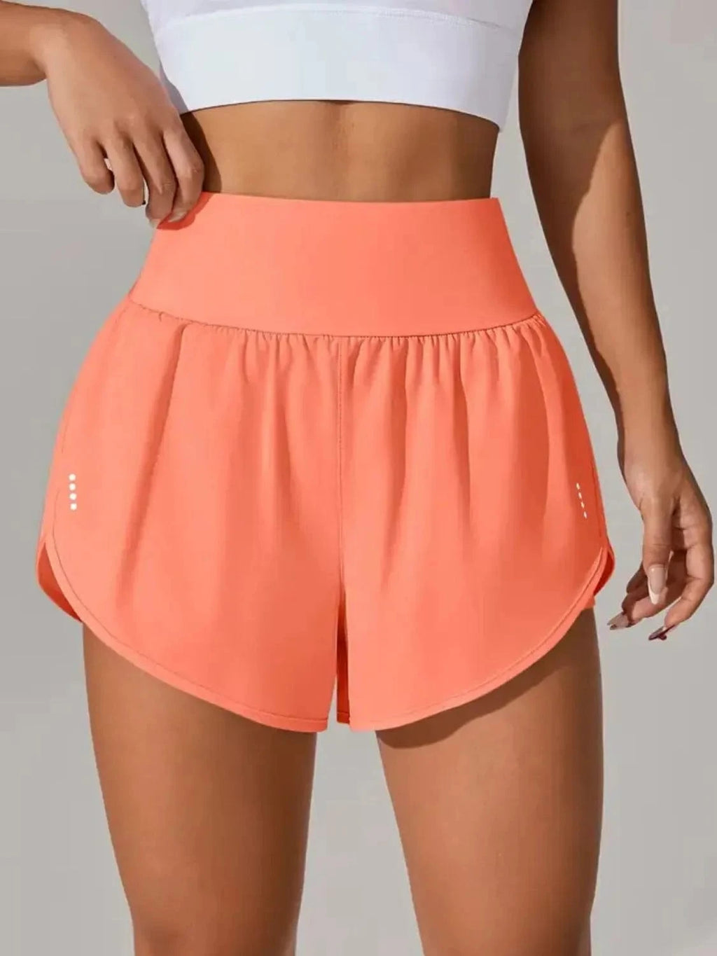Pocketed High Waist Active Shorts - ShalayeFashion