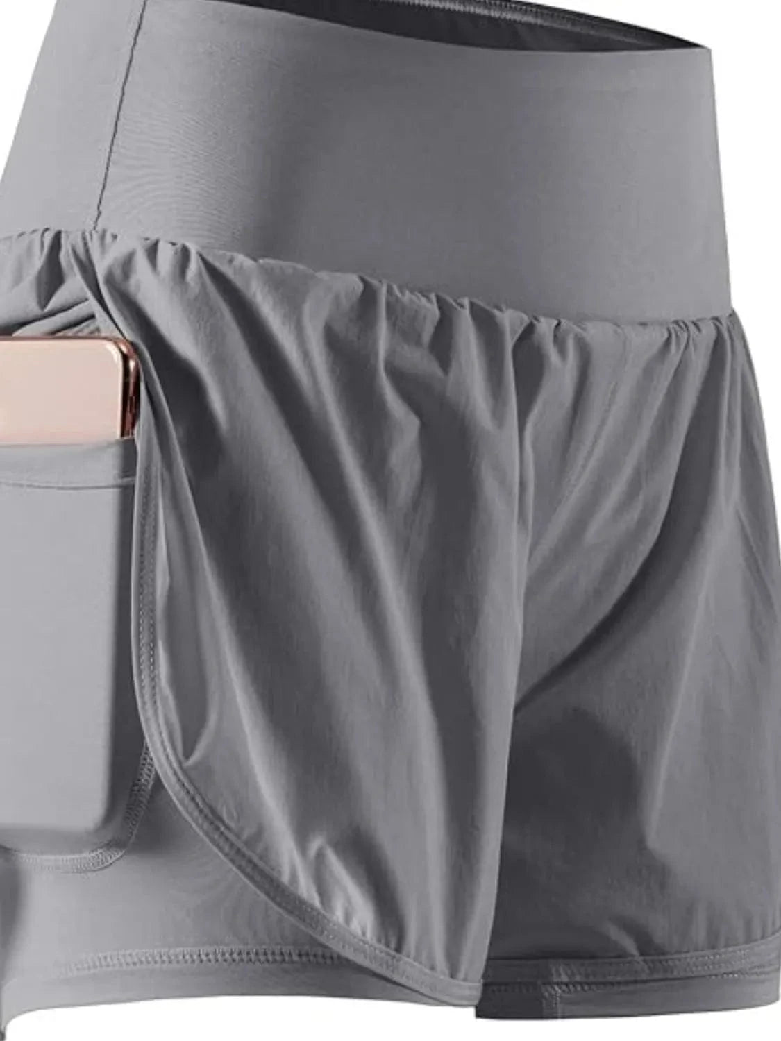 Pocketed High Waist Active Shorts - ShalayeFashion