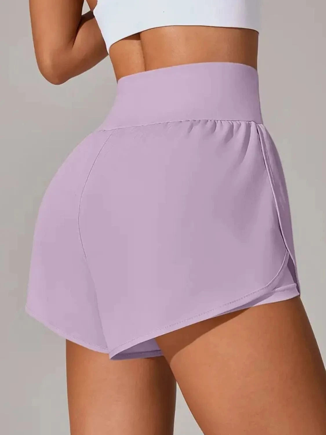 Pocketed High Waist Active Shorts - ShalayeFashion