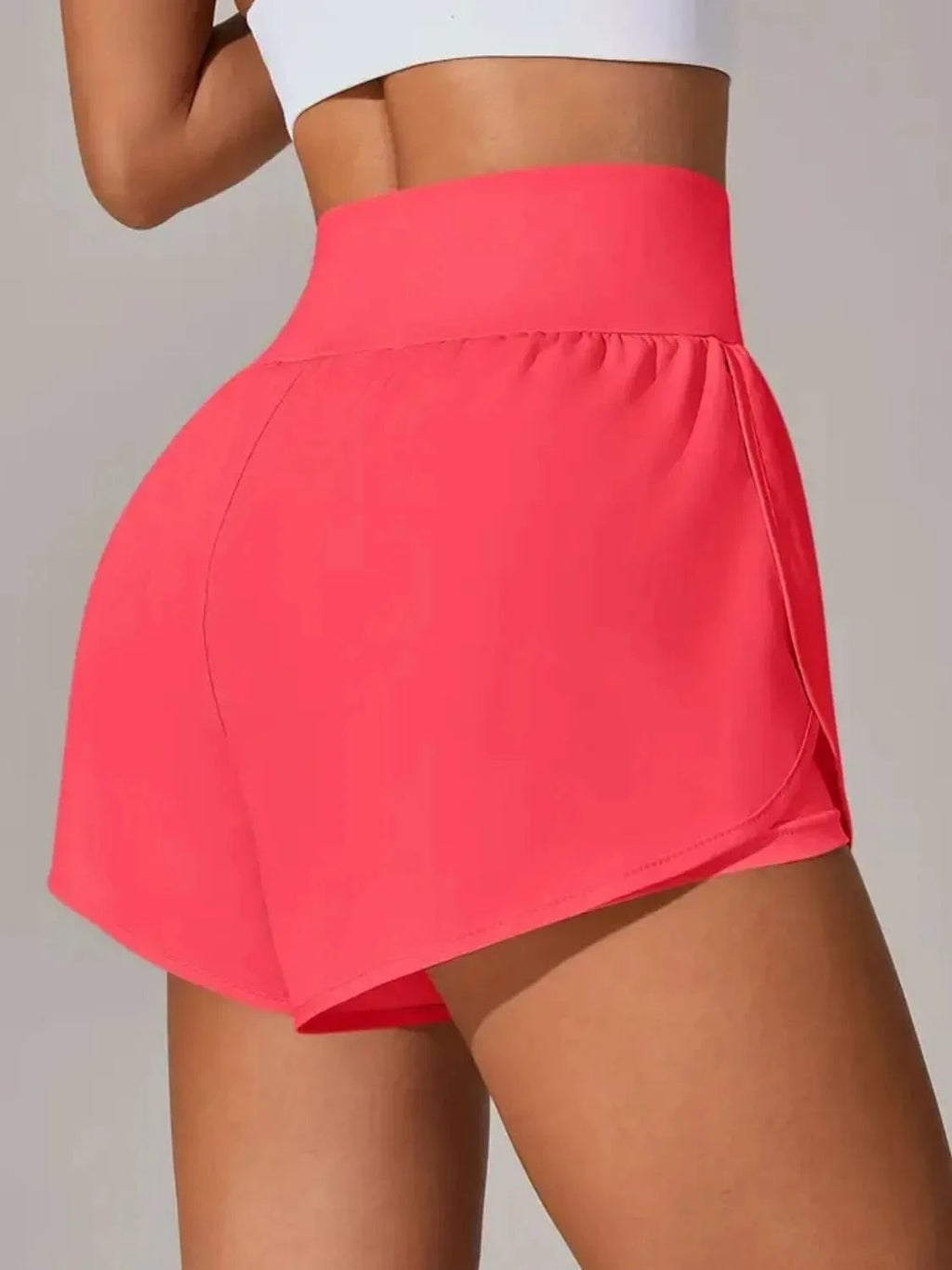 Pocketed High Waist Active Shorts - ShalayeFashion