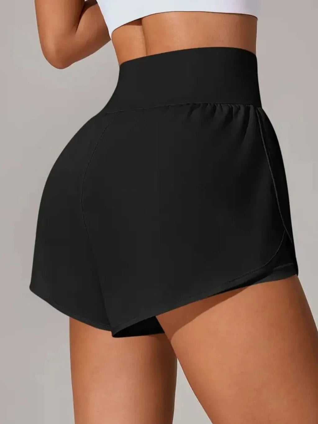 Pocketed High Waist Active Shorts - ShalayeFashion