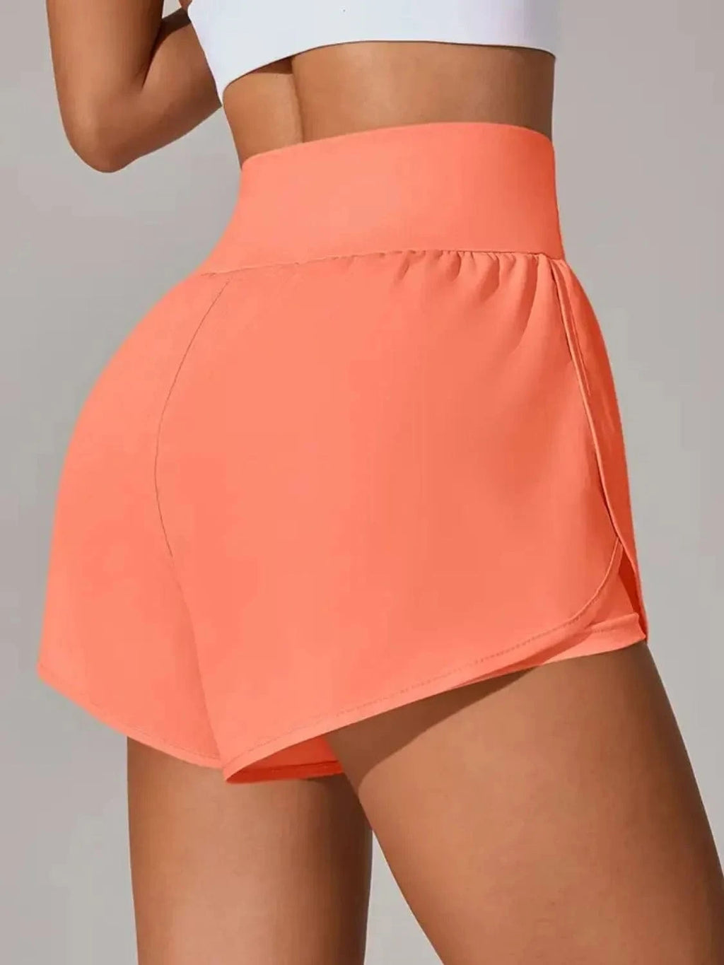 Pocketed High Waist Active Shorts - ShalayeFashion