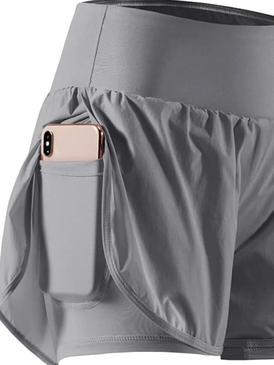 Pocketed High Waist Active Shorts - ShalayeFashion