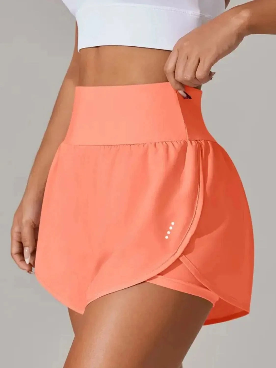 Pocketed High Waist Active Shorts - ShalayeFashion