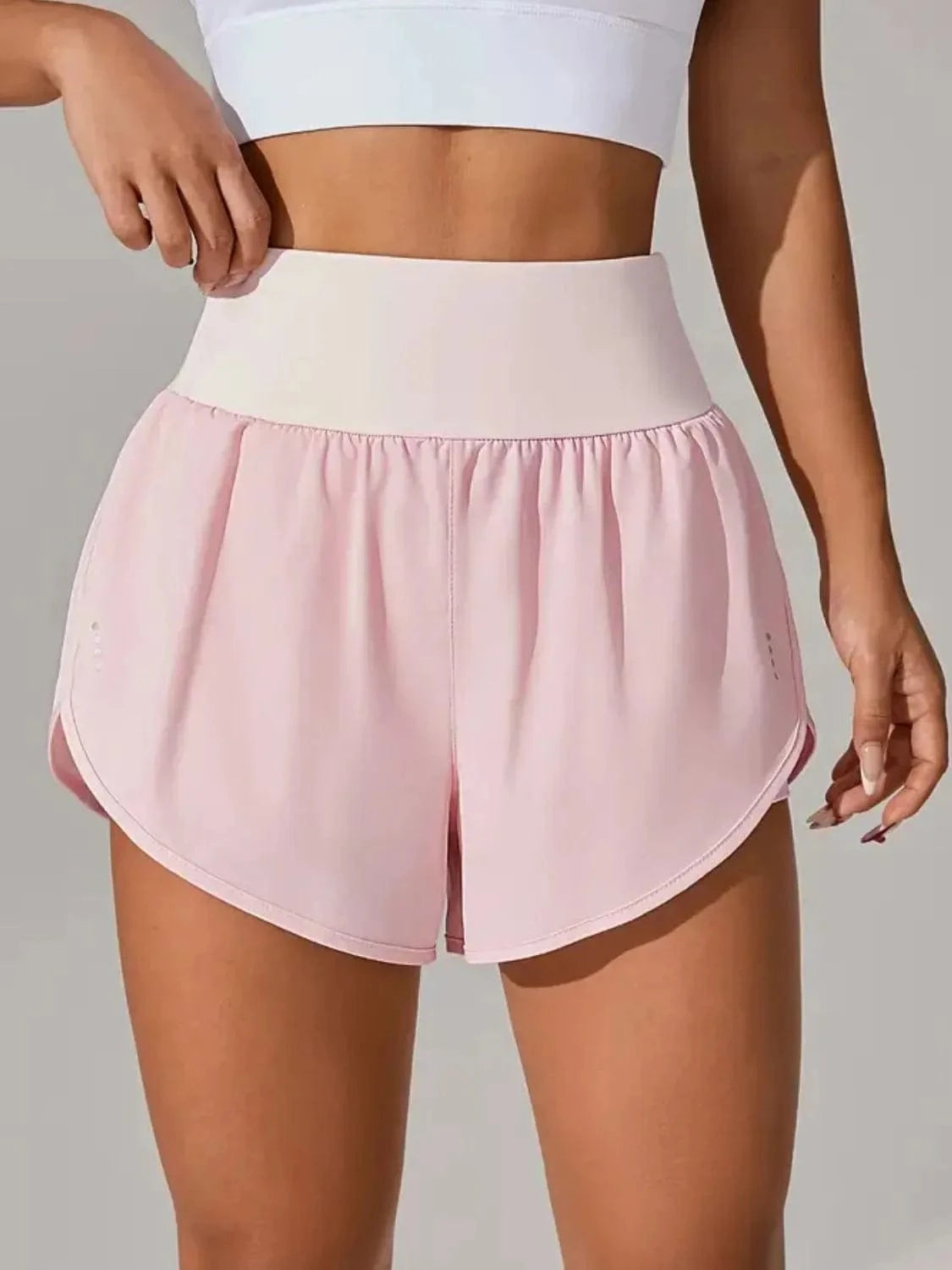 Pocketed High Waist Active Shorts - ShalayeFashion