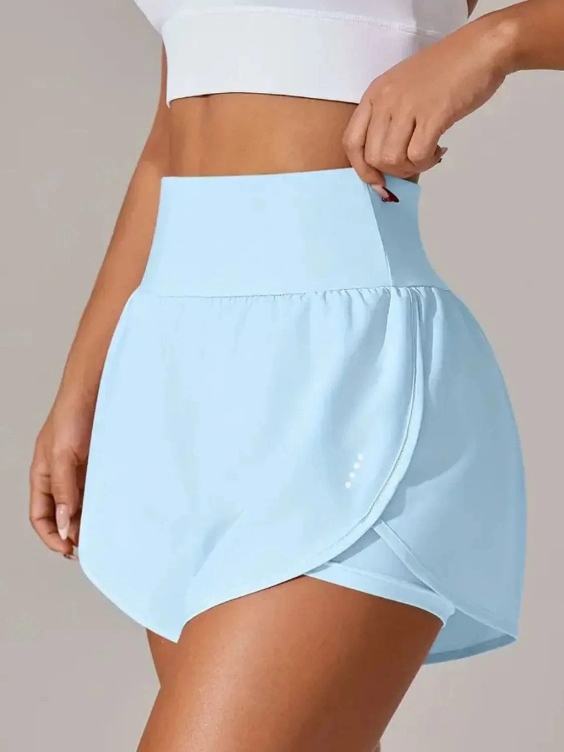 Pocketed High Waist Active Shorts - ShalayeFashion