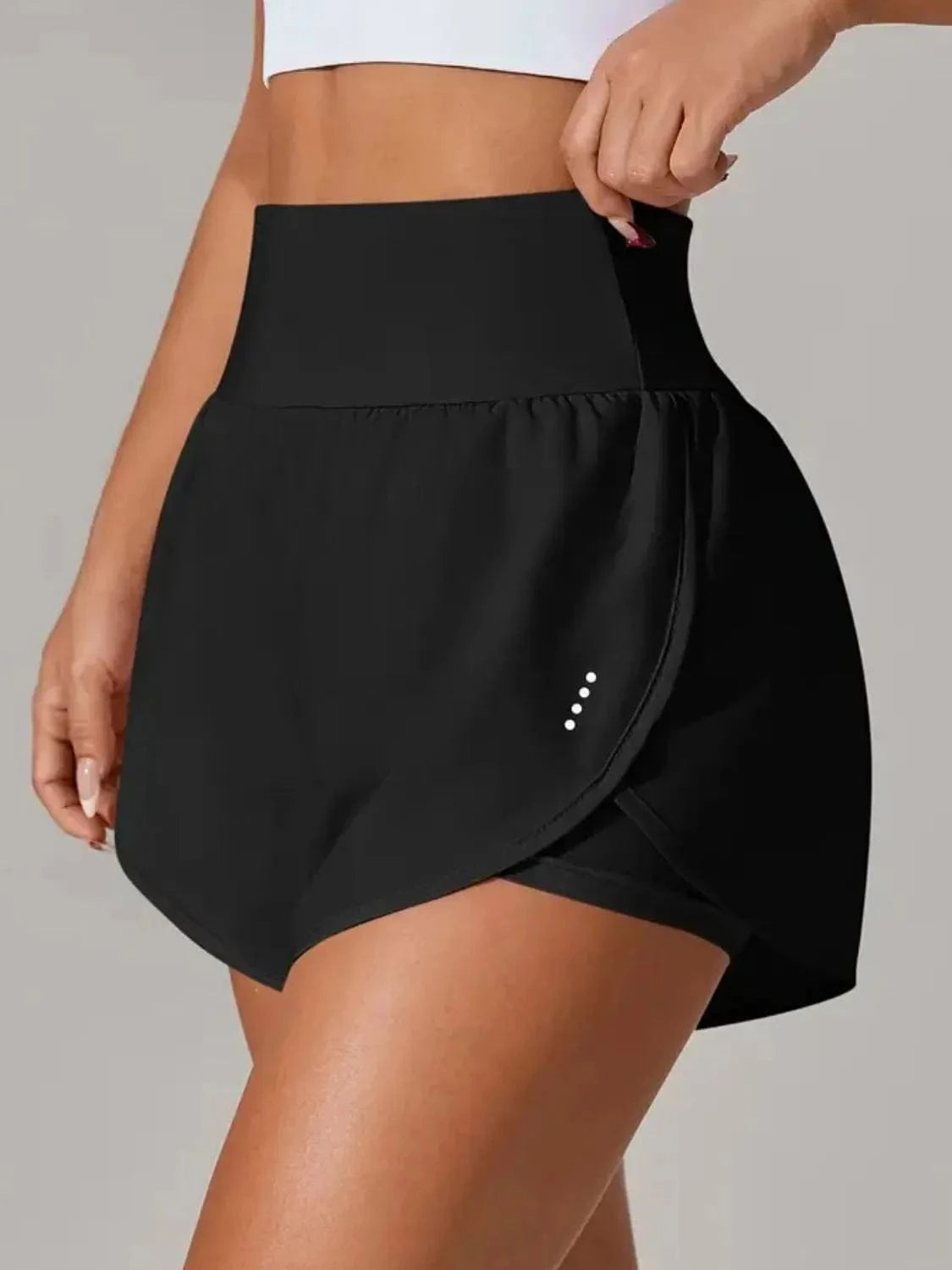 Pocketed High Waist Active Shorts - ShalayeFashion