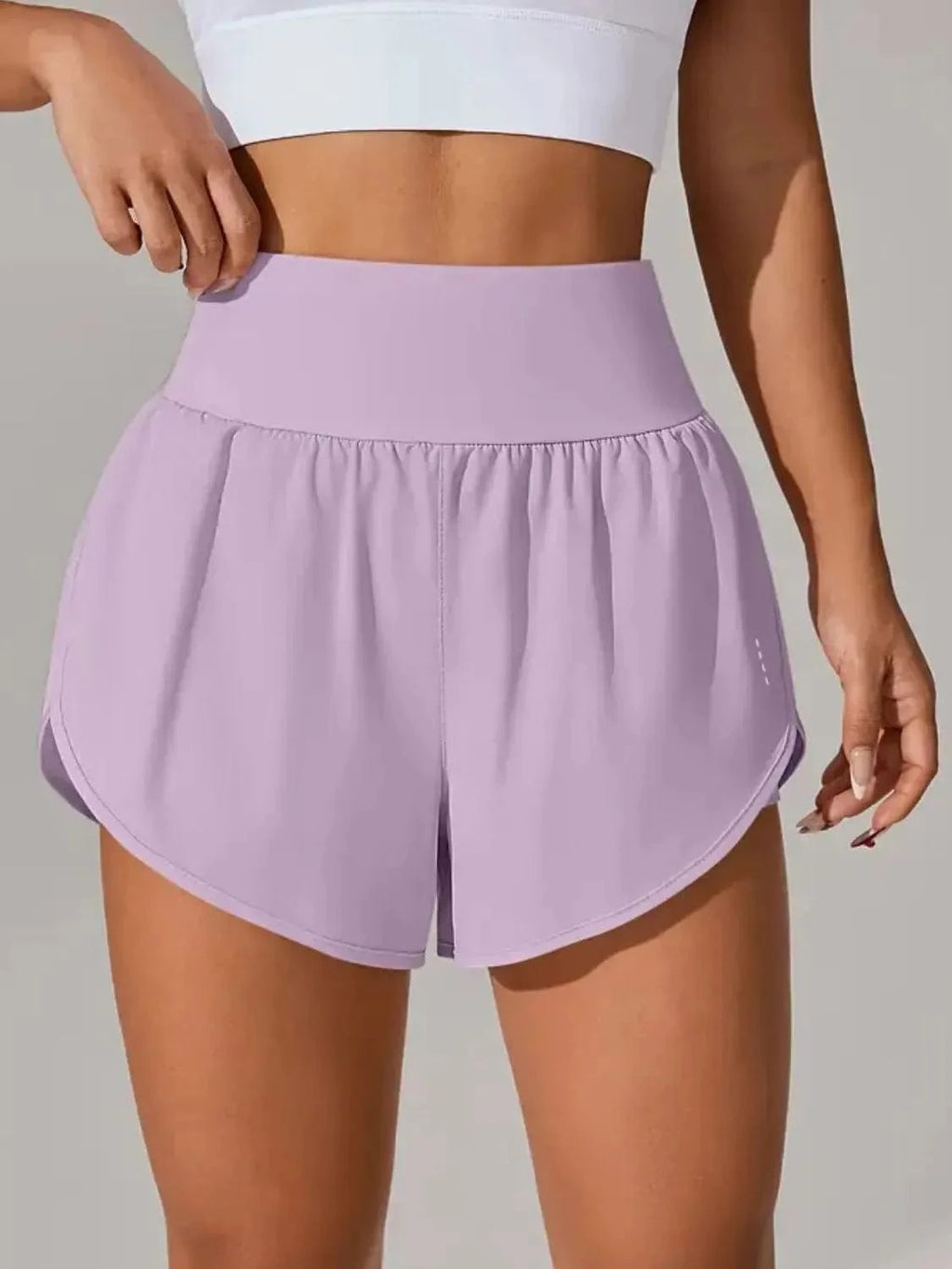 Pocketed High Waist Active Shorts - ShalayeFashion