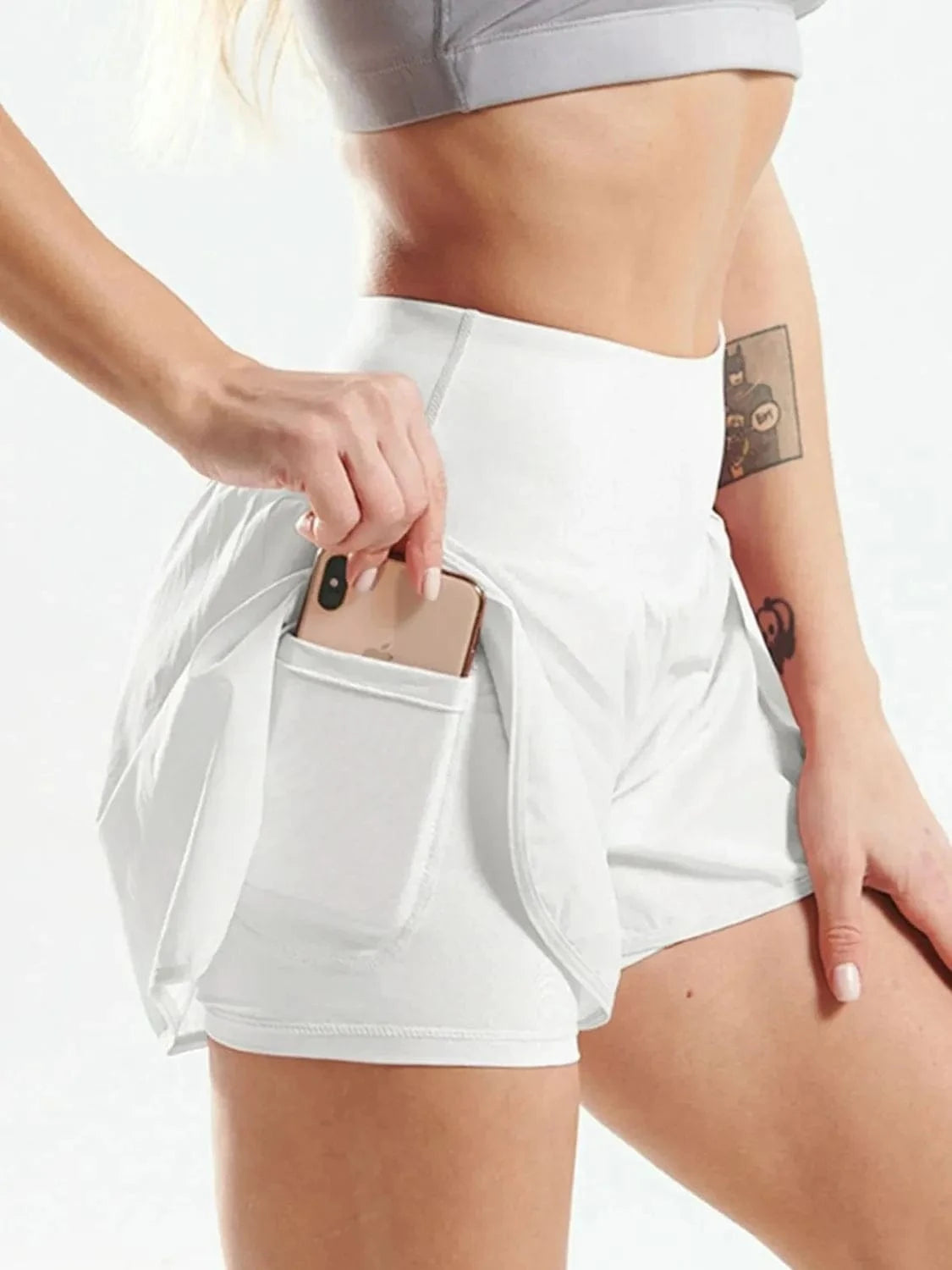 Pocketed High Waist Active Shorts - ShalayeFashion