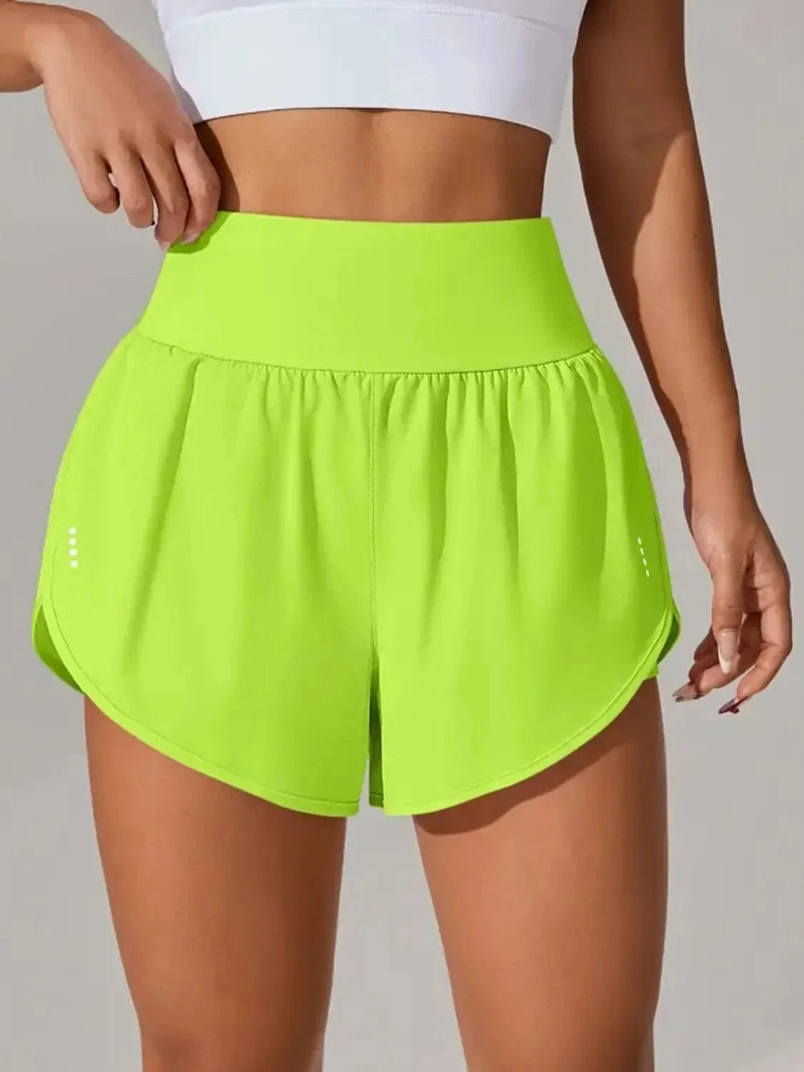 Pocketed High Waist Active Shorts - ShalayeFashion
