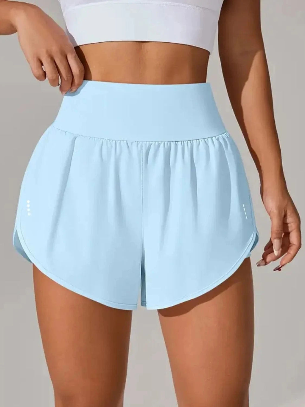 Pocketed High Waist Active Shorts - ShalayeFashion