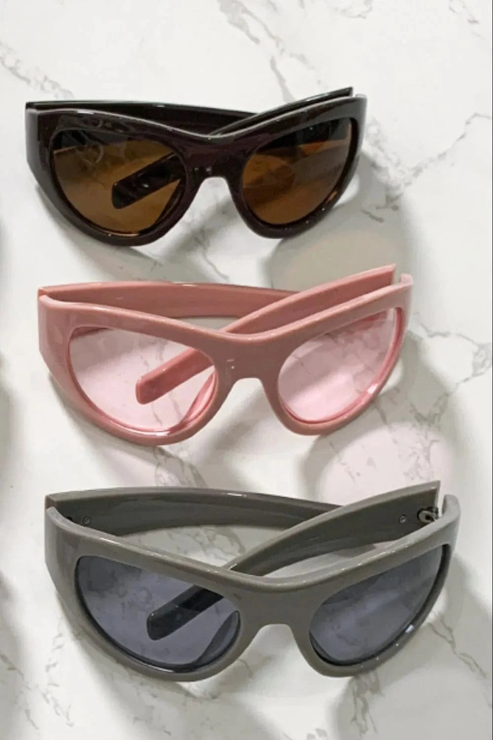 Polycarbonate Frame Cat - Eye Sunglasses - ShalayeFashion