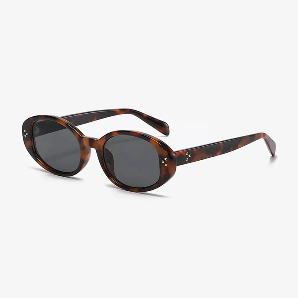 Polycarbonate Frame Oval Sunglasses - ShalayeFashion