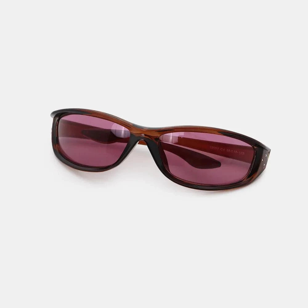 Polycarbonate Frame Rectangle Sunglasses - ShalayeFashion