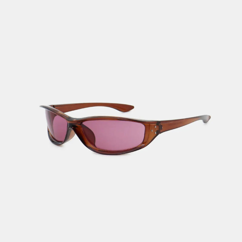 Polycarbonate Frame Rectangle Sunglasses - ShalayeFashion