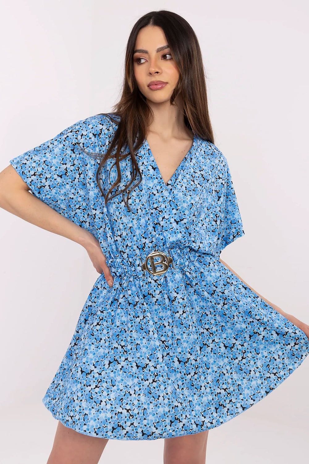 Polyester Jumpsuit Patch Pockets Collar - ShalayeFashion