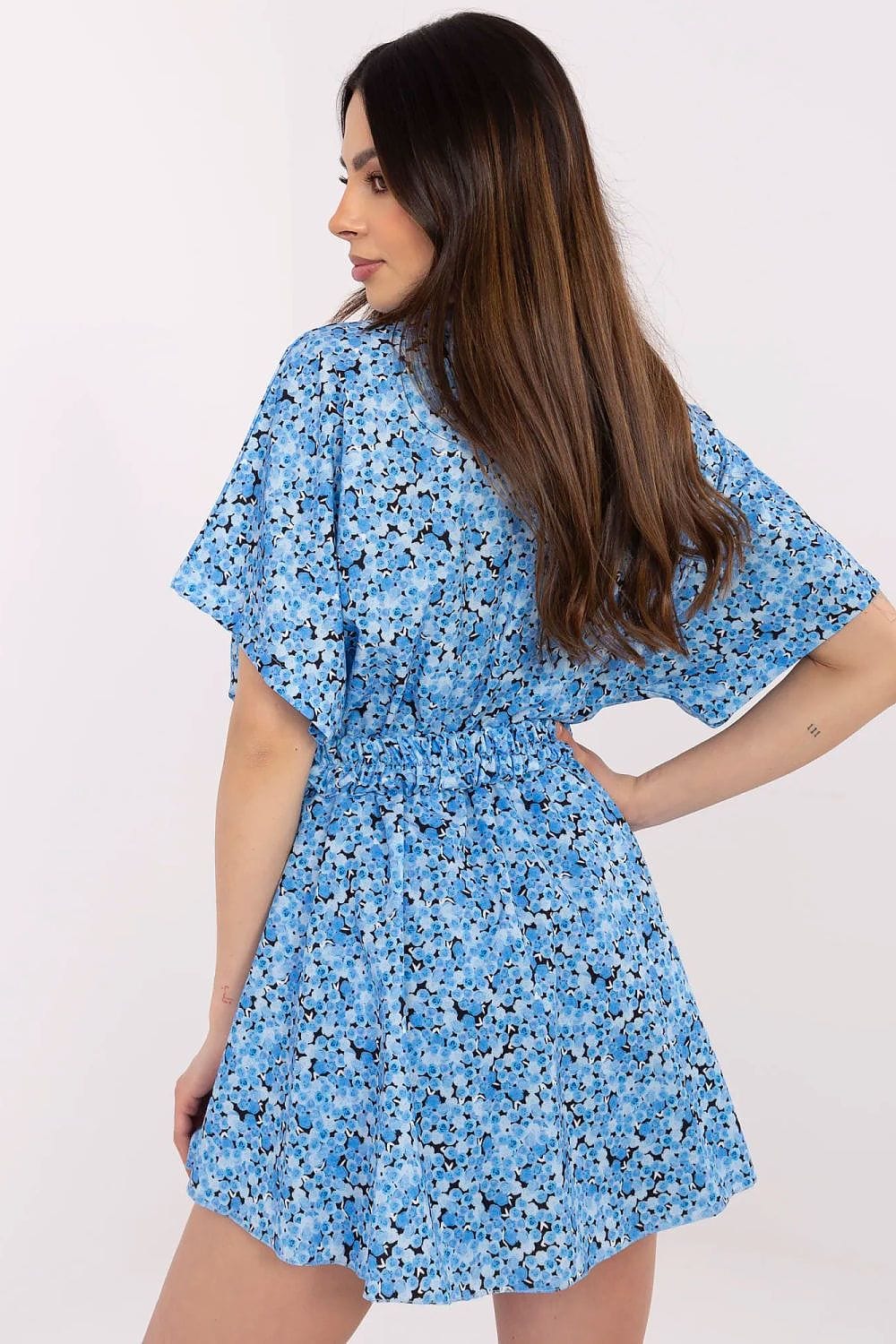 Polyester Jumpsuit Patch Pockets Collar - ShalayeFashion