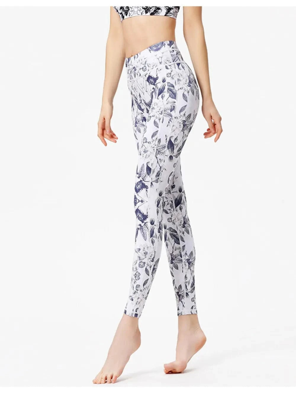 Printed Active High Waist Leggings - ShalayeFashion