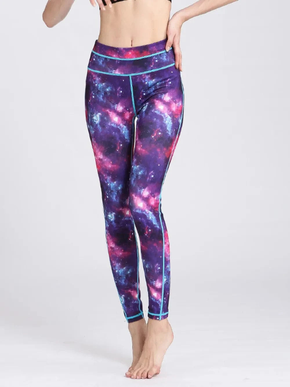 Printed Active High Waist Leggings - ShalayeFashion