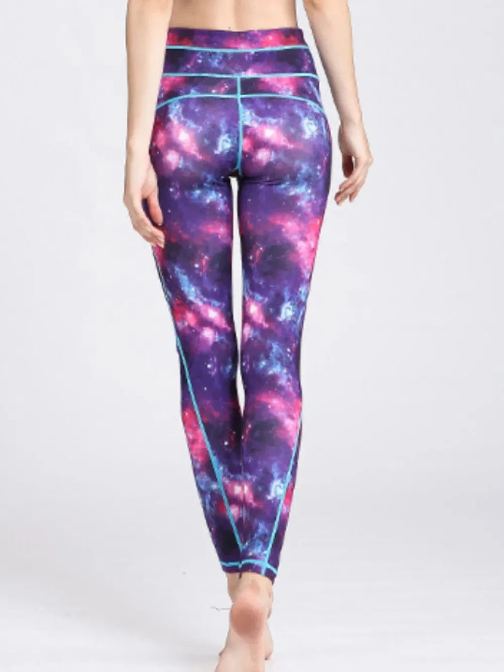 Printed Active High Waist Leggings - ShalayeFashion