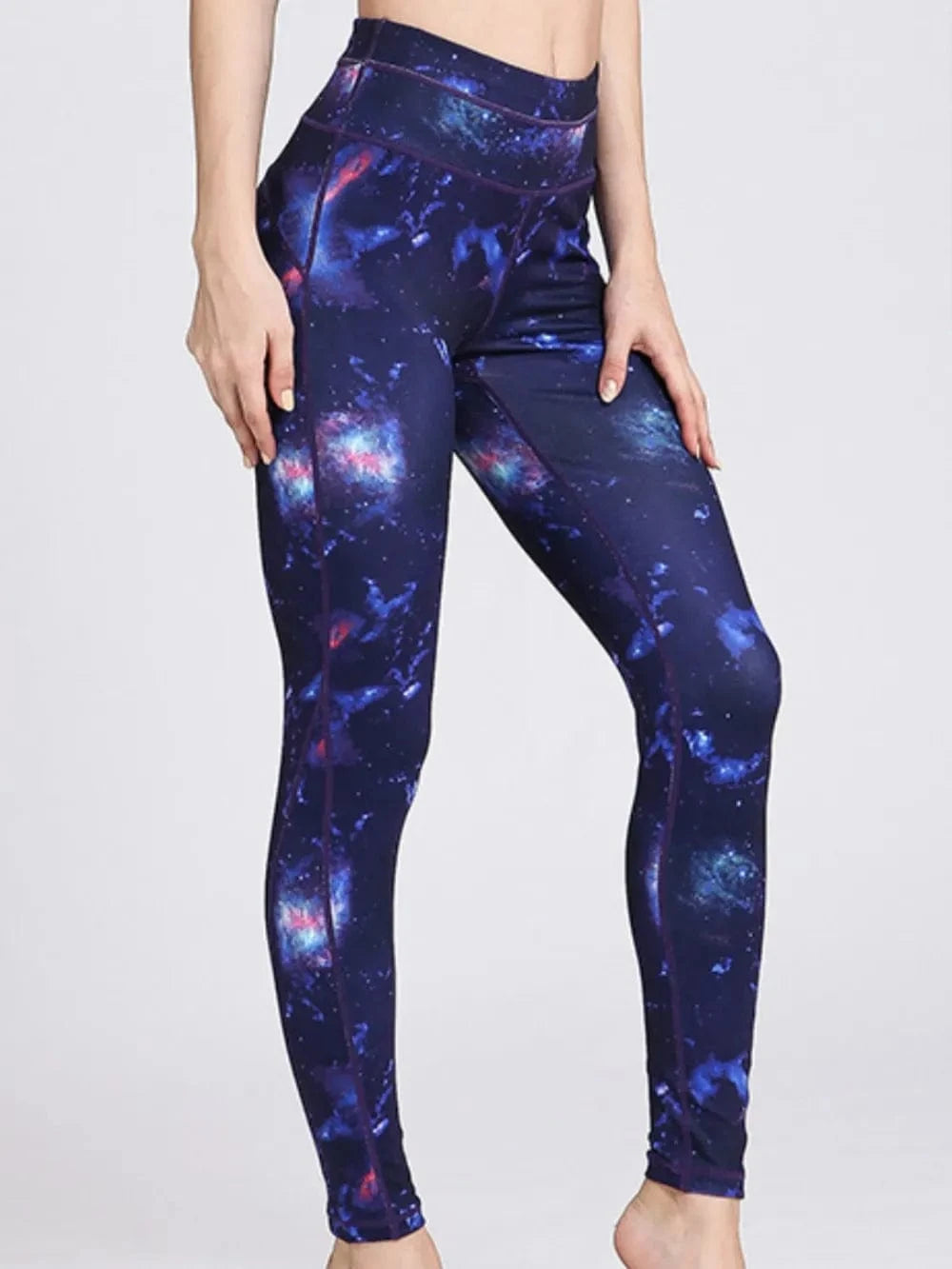 Printed Active High Waist Leggings - ShalayeFashion
