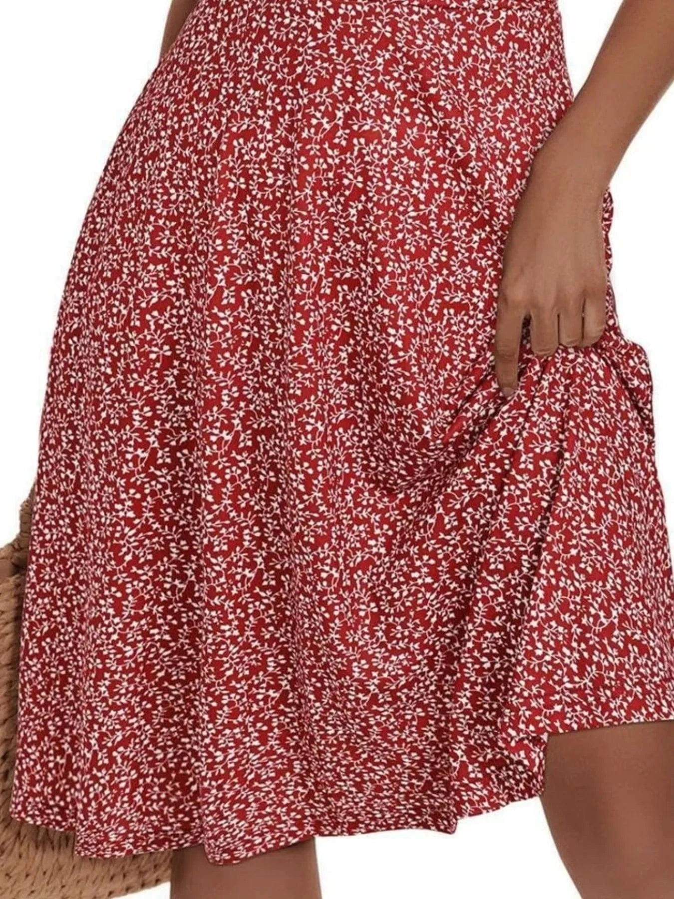 Printed Halter Neck Dress - ShalayeFashion