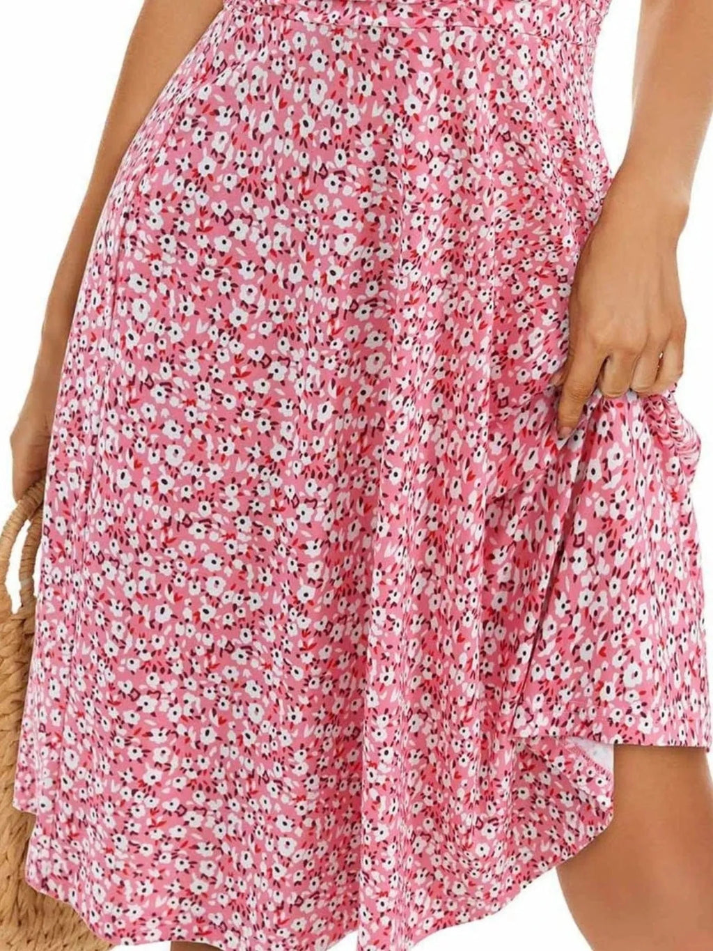 Printed Halter Neck Dress - ShalayeFashion