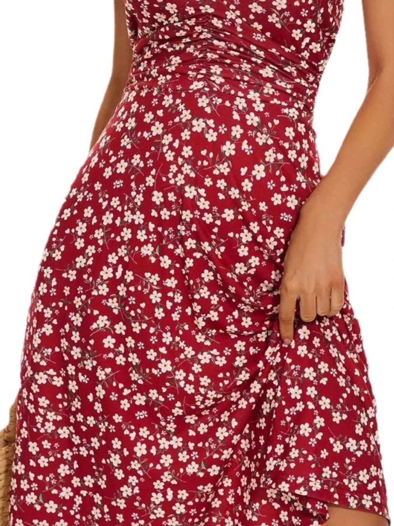 Printed Halter Neck Dress - ShalayeFashion