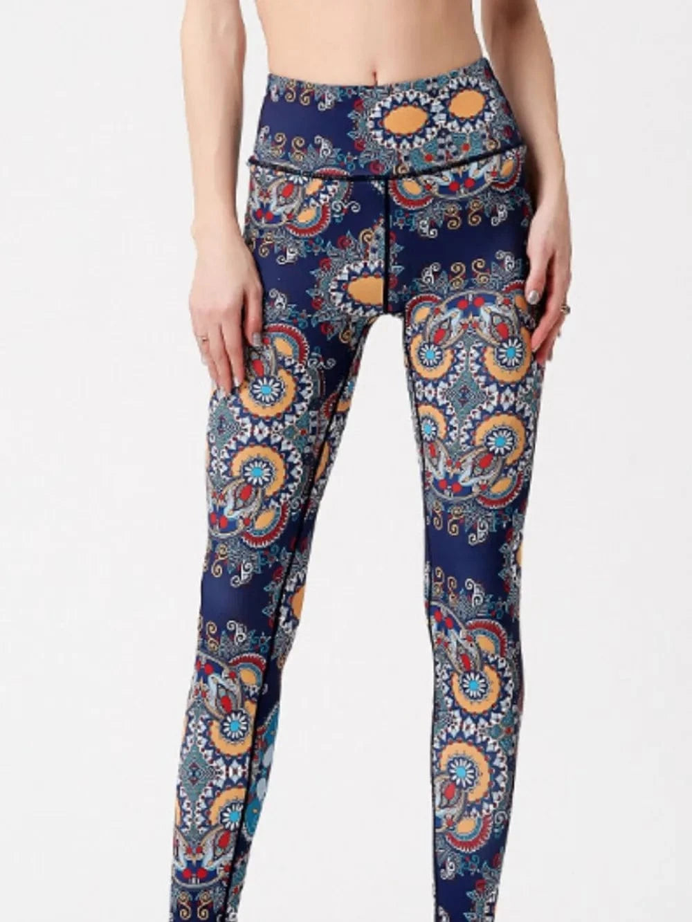 Printed High Waist Active Leggings - ShalayeFashion