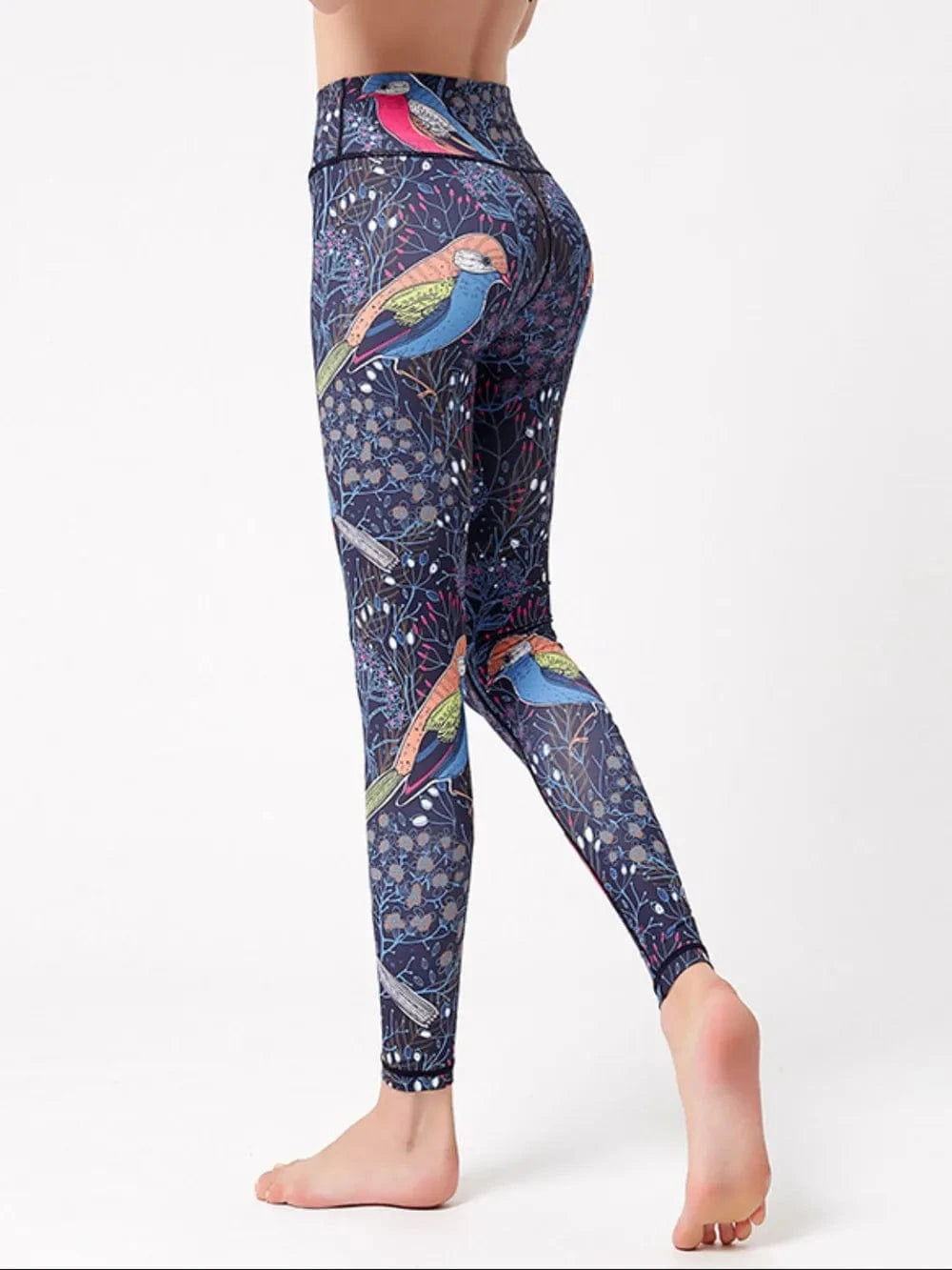 Printed High Waist Active Leggings - ShalayeFashion