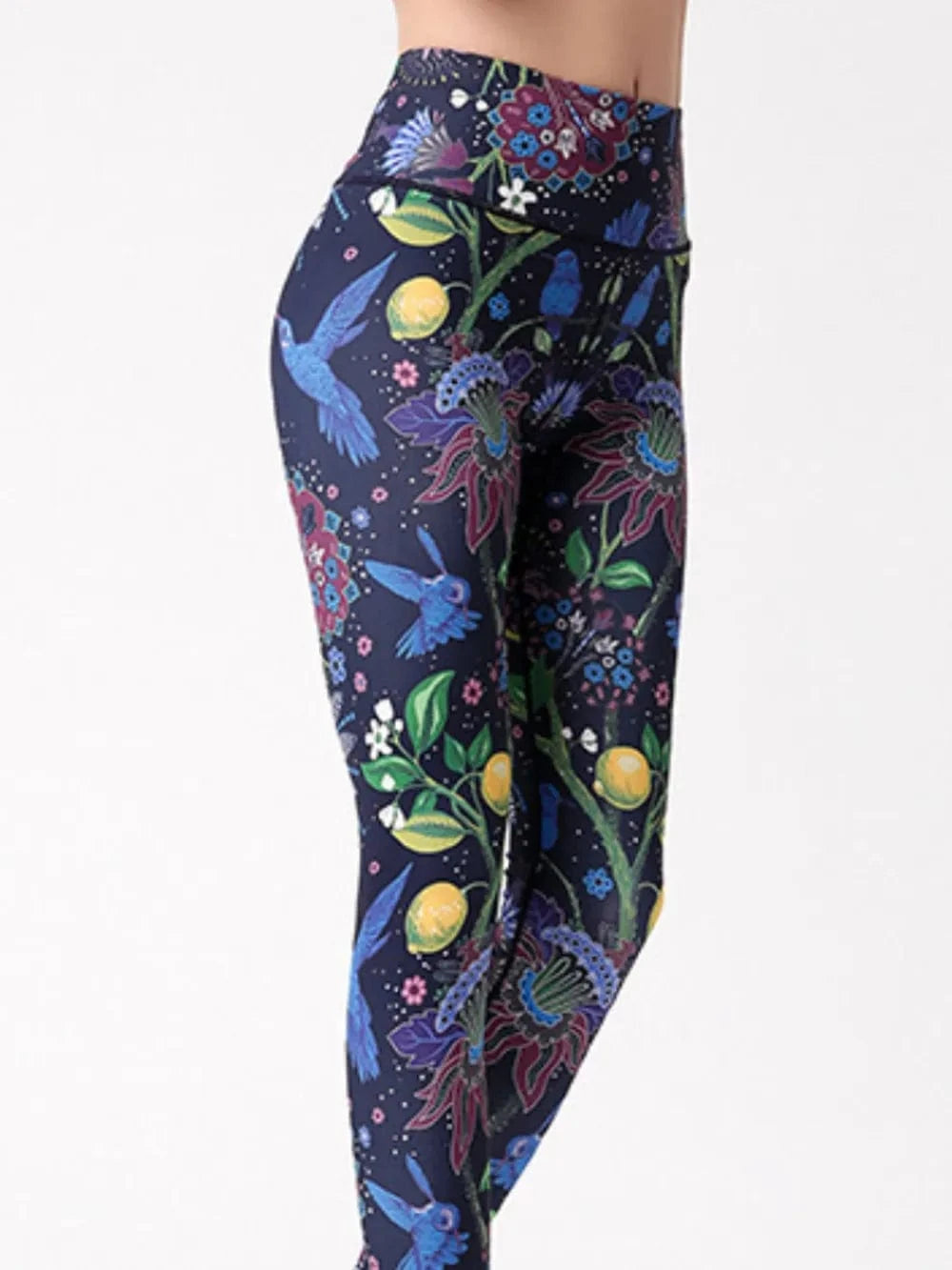 Printed High Waist Active Leggings - ShalayeFashion
